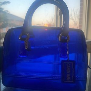 FURLA Candy Navy Blue Handbag Purse